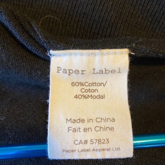 Paper Label Tunic Sweater Dress Dark Academia Whimsy Goth Witchy Minimalist S - Picture 9 of 9